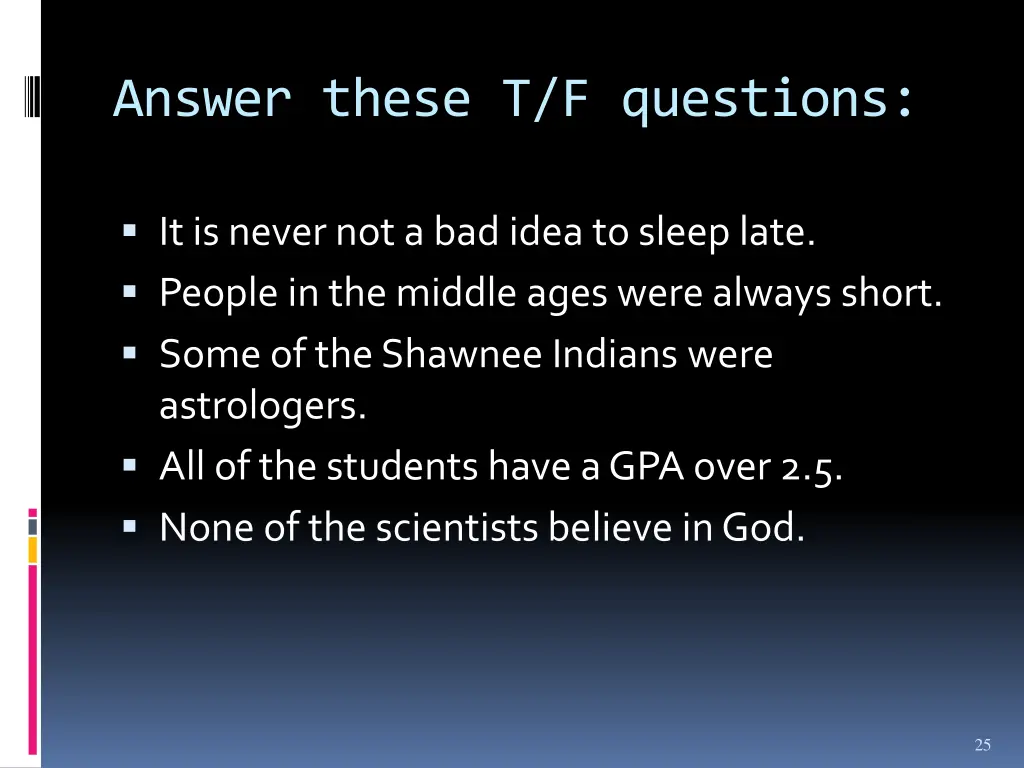 answer these t f questions