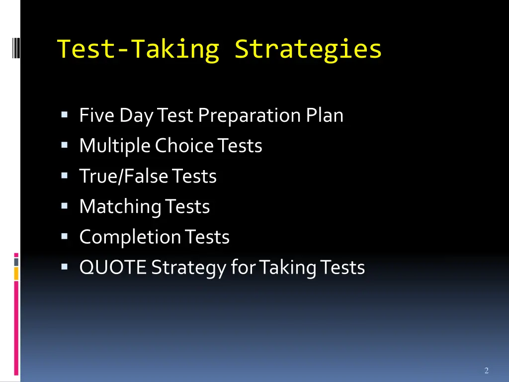 test taking strategies
