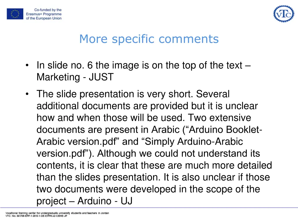 more specific comments 3
