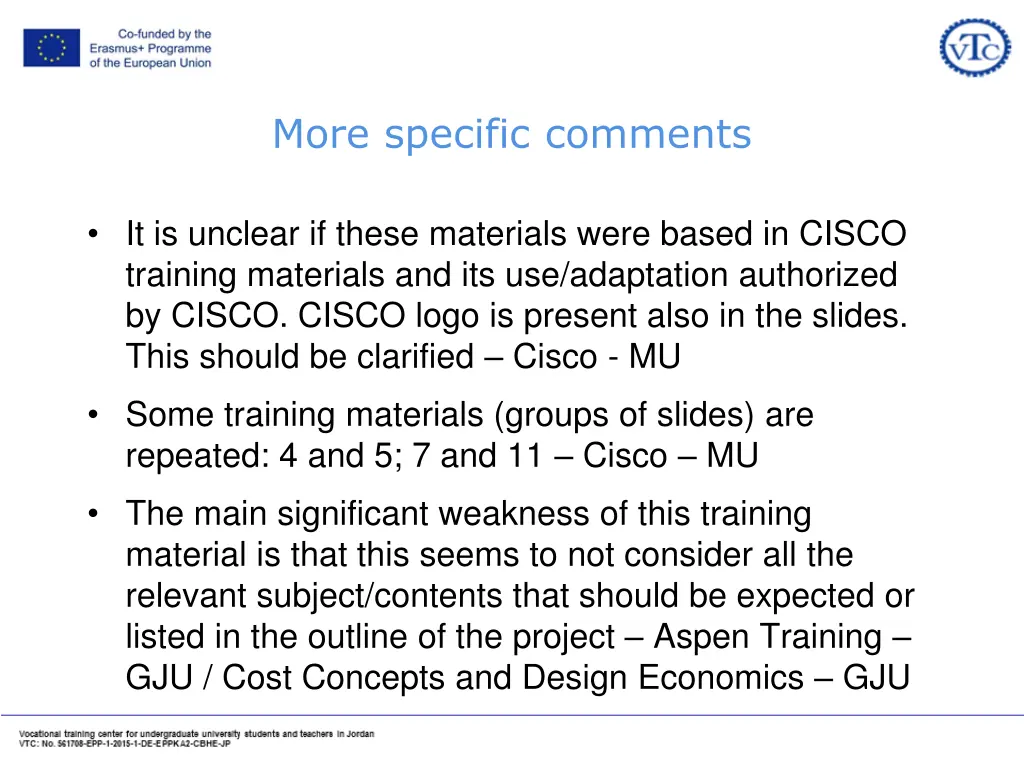 more specific comments 5