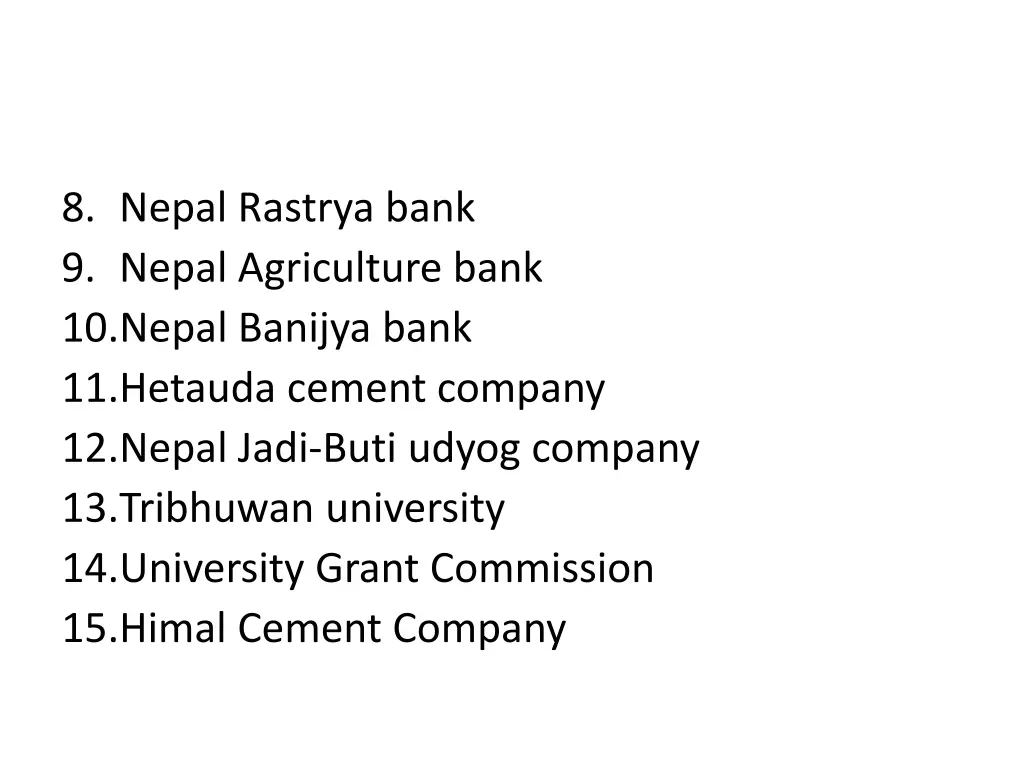 8 nepal rastrya bank 9 nepal agriculture bank