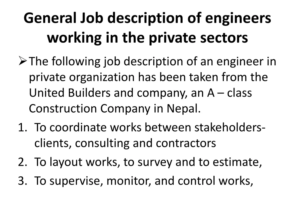 general job description of engineers working 1