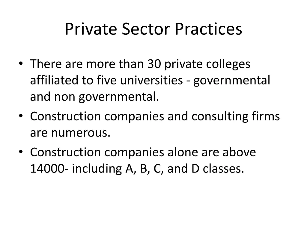 private sector practices 1