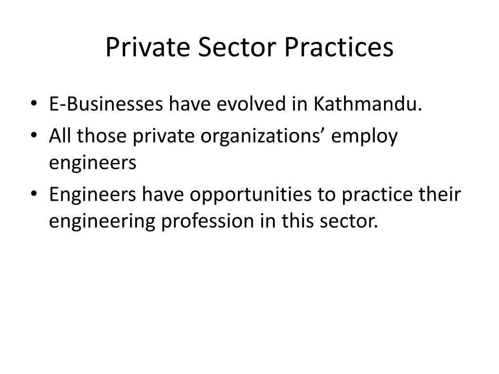 private sector practices 3