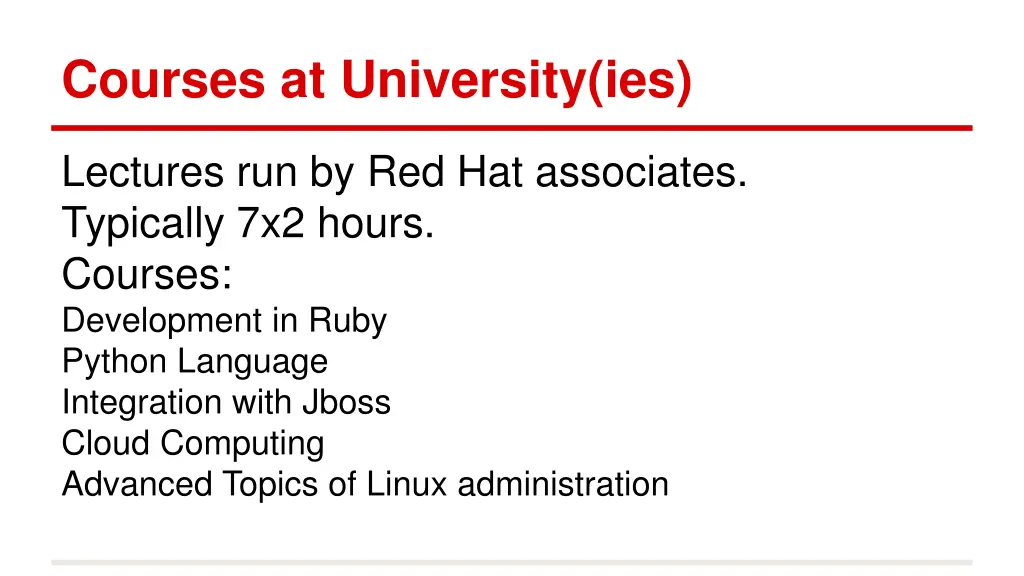 courses at university ies