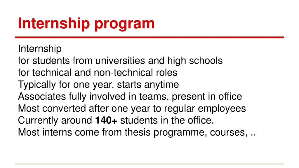 internship program