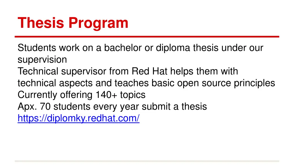 thesis program