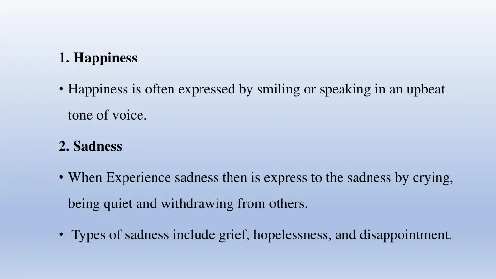 1 happiness