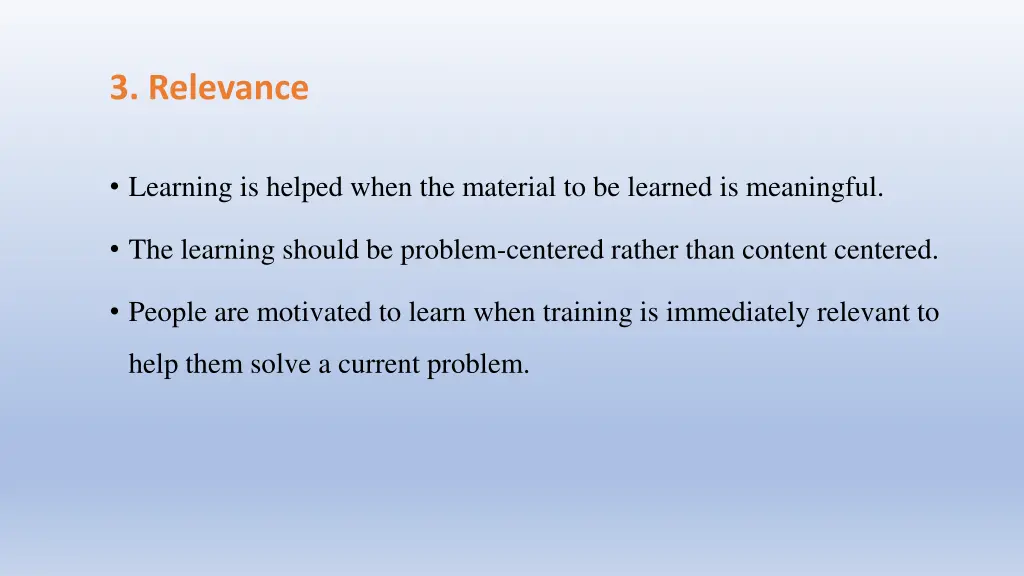 3 relevance