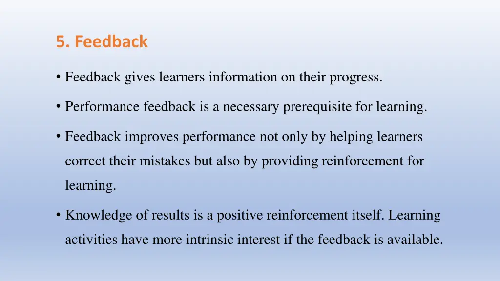 5 feedback
