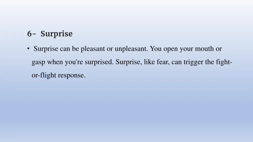 6 surprise