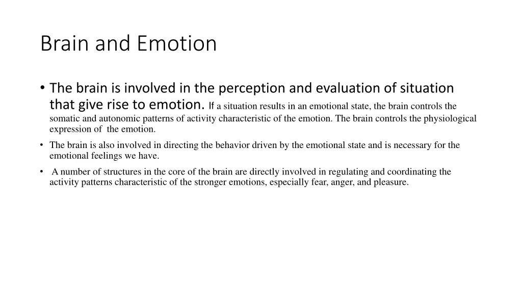 brain and emotion