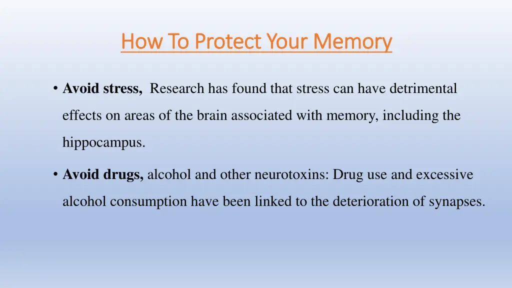 how to protect your memory how to protect your