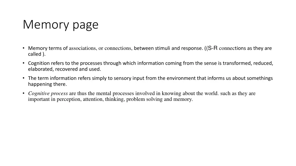 memory page