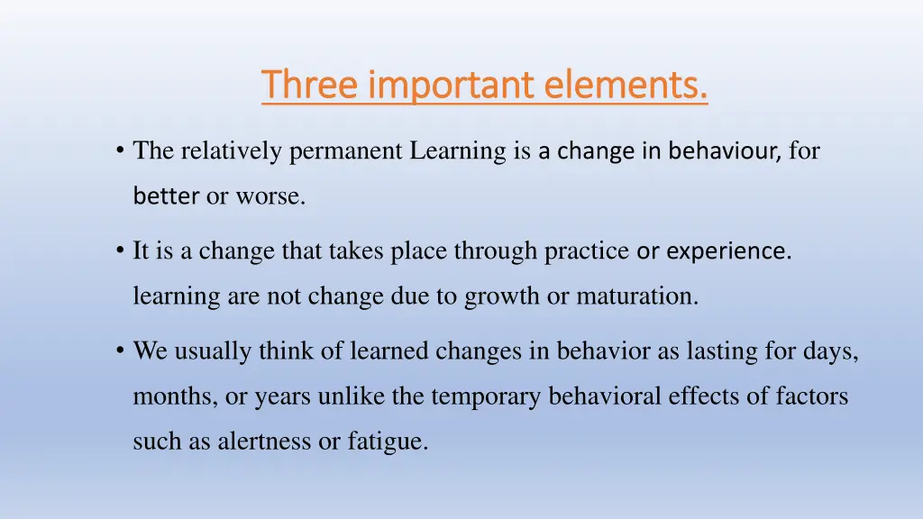 three important elements three important elements