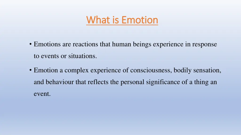 what is emotion what is emotion