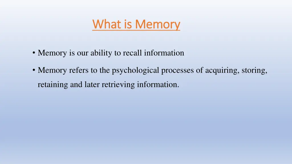what is memory what is memory