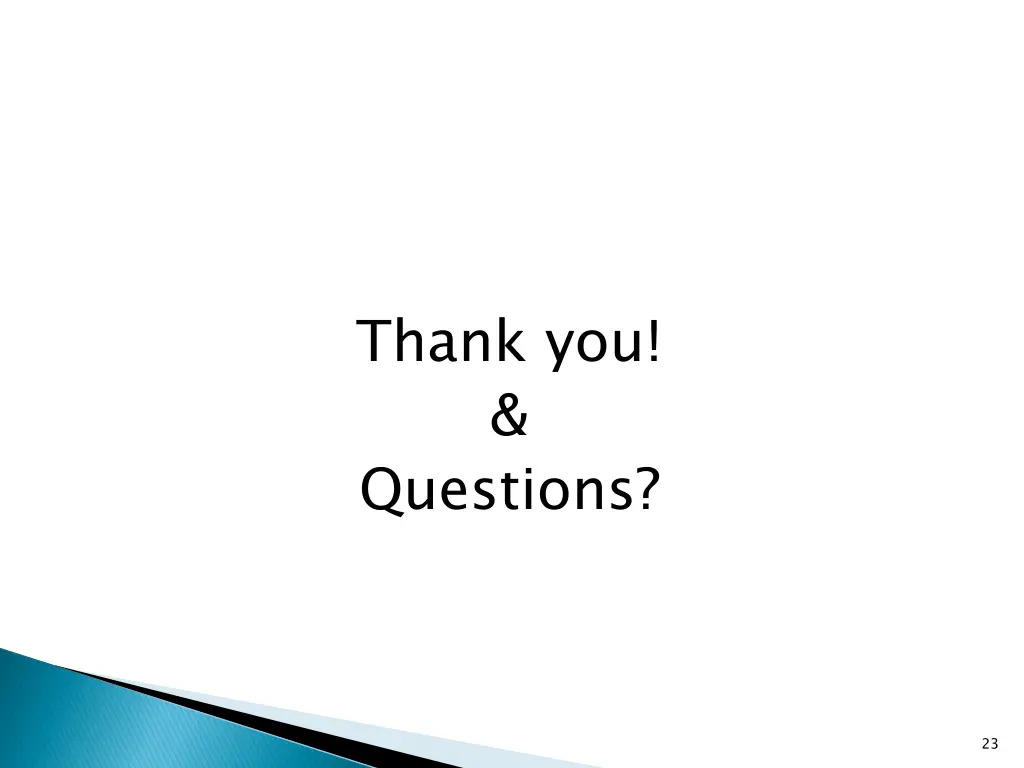 thank you questions