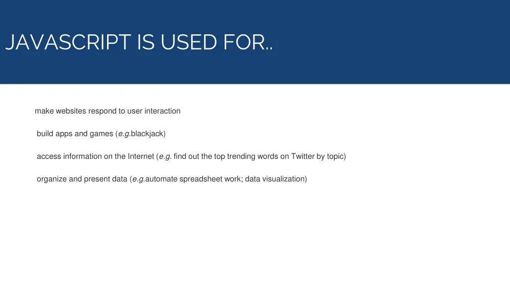 javascript is used for