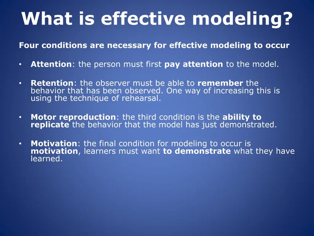 what is effective modeling