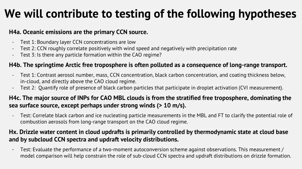 we will contribute to testing of the following