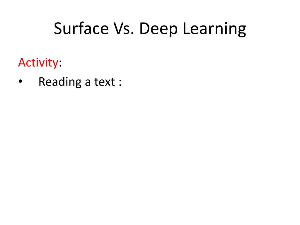 surface vs deep learning