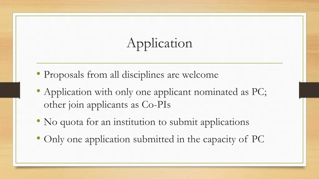 application