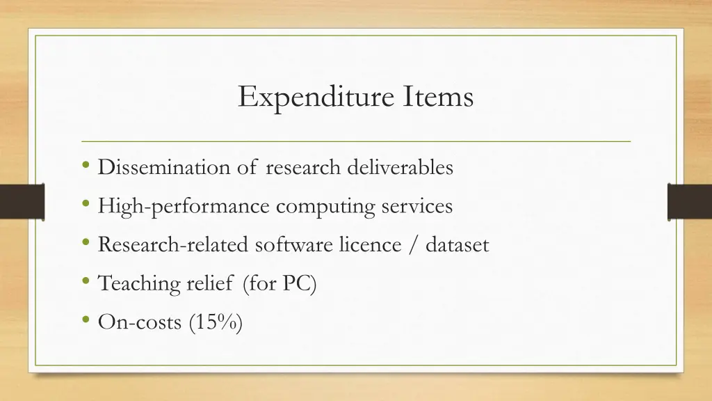 expenditure items 1