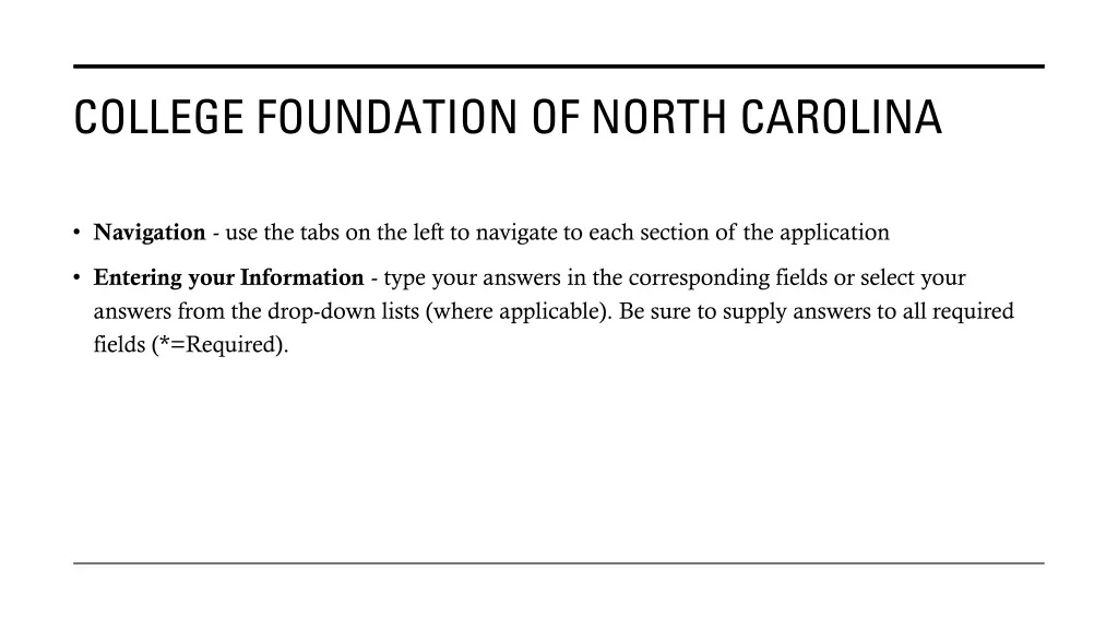 college foundation of north carolina