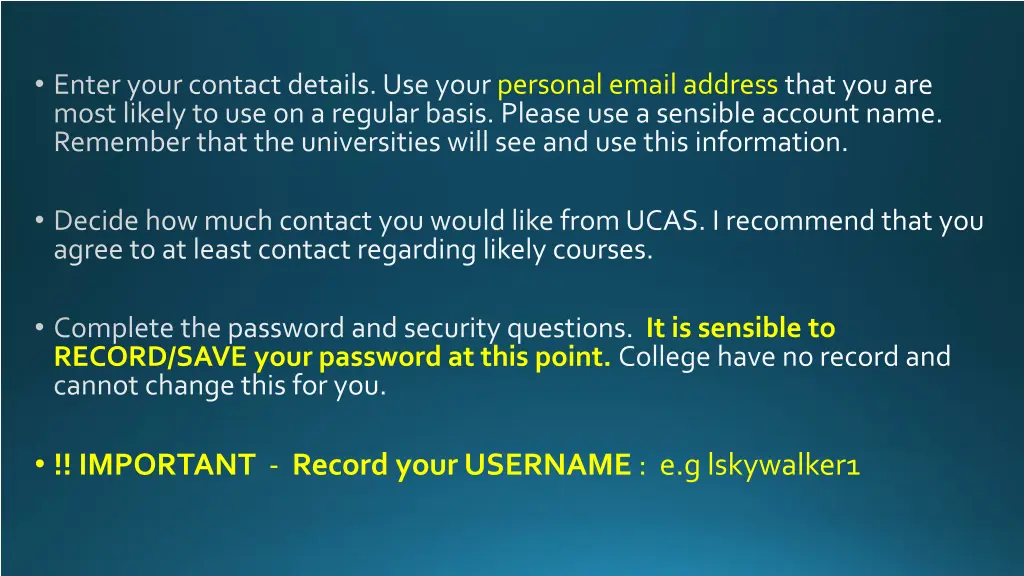 enter your contact details use your personal
