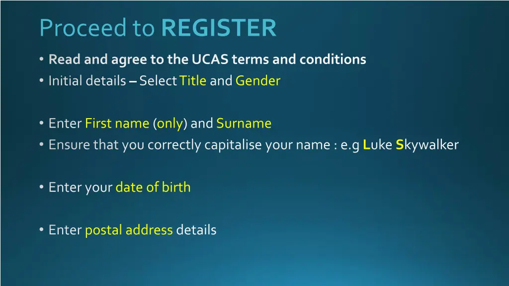 proceed to register