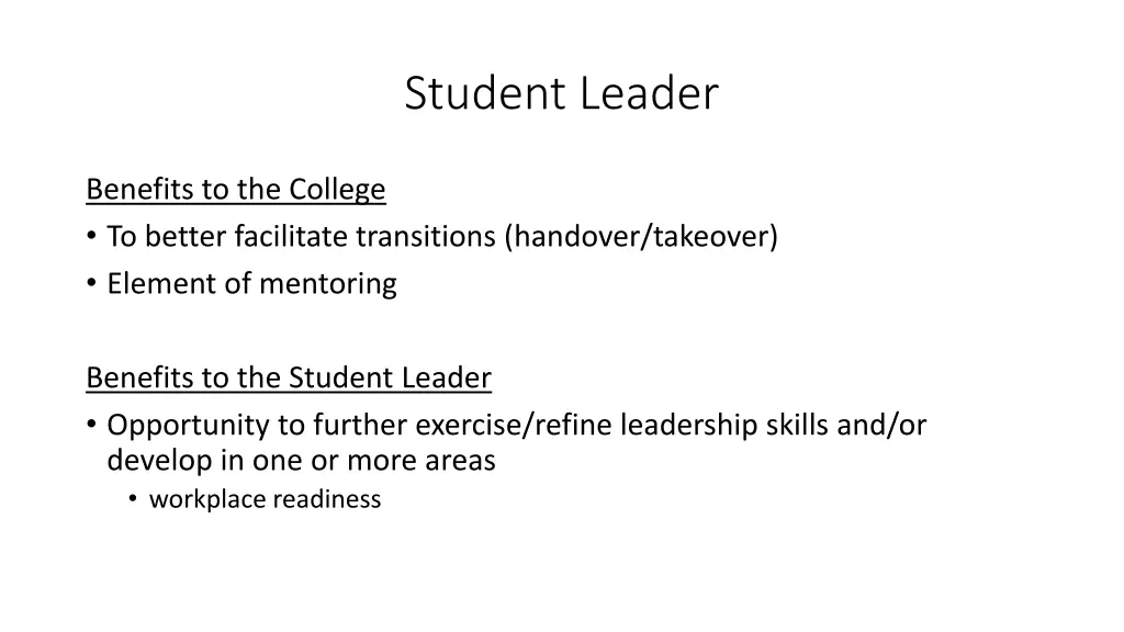student leader 1