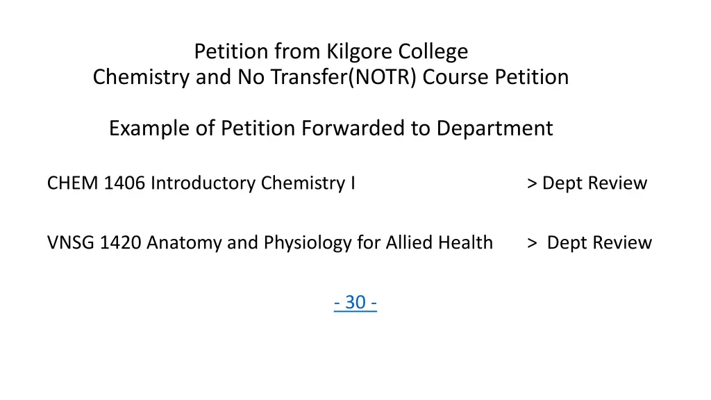 petition from kilgore college chemistry 1