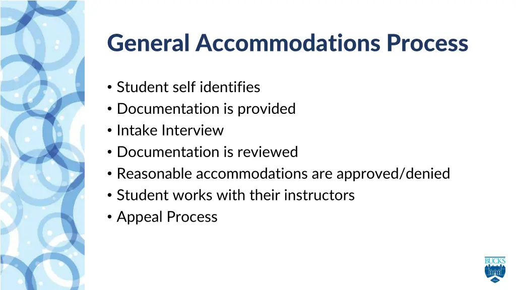 general accommodations process