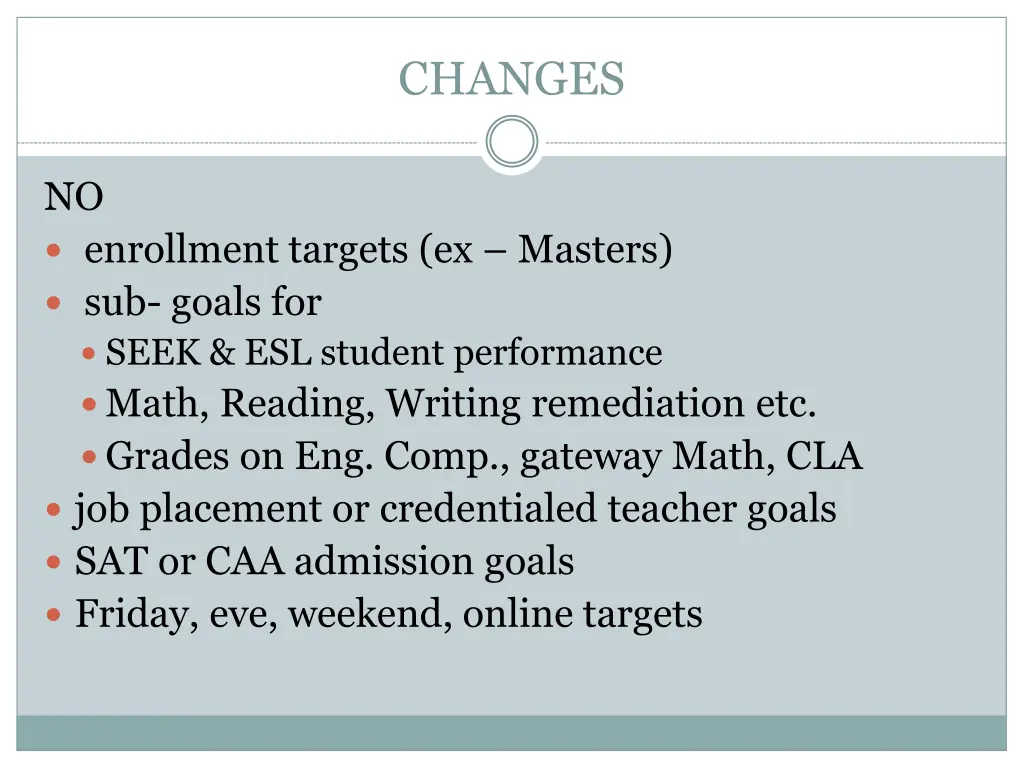 changes