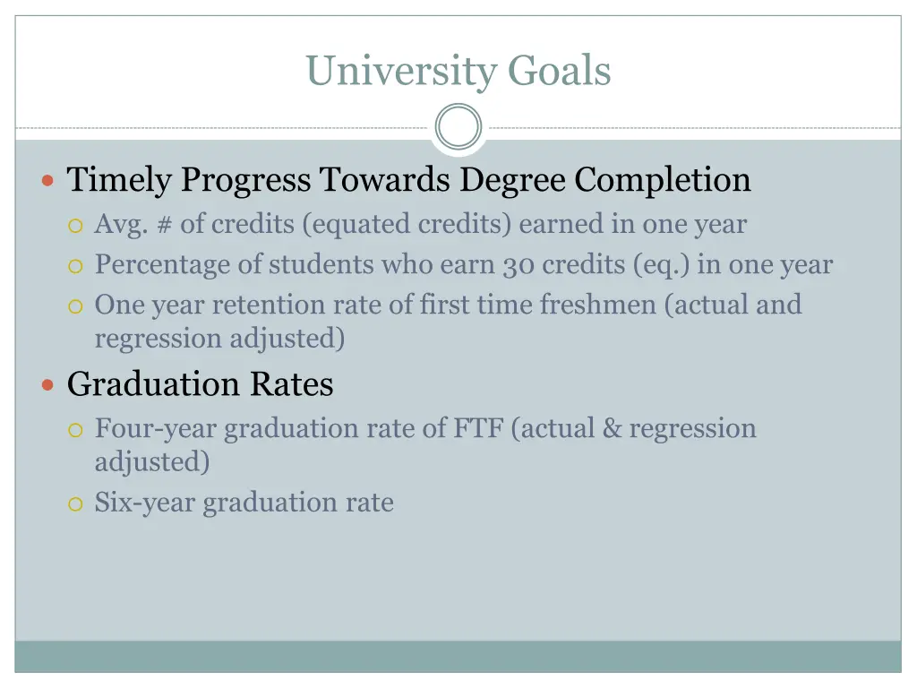 university goals 1