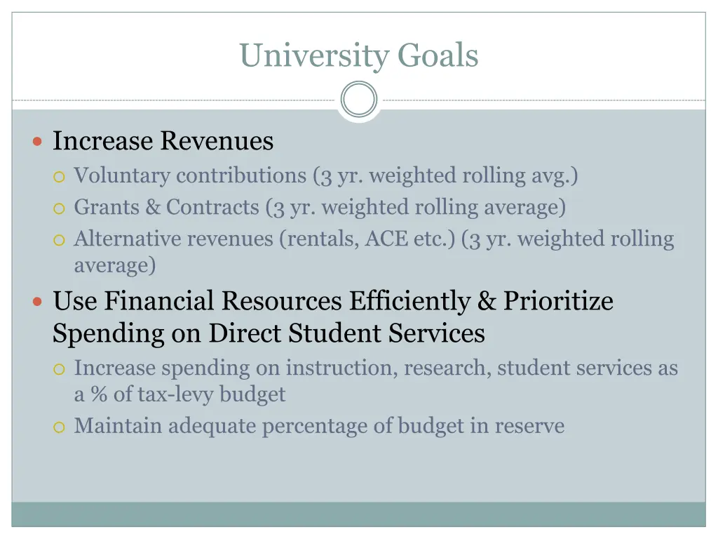 university goals 3