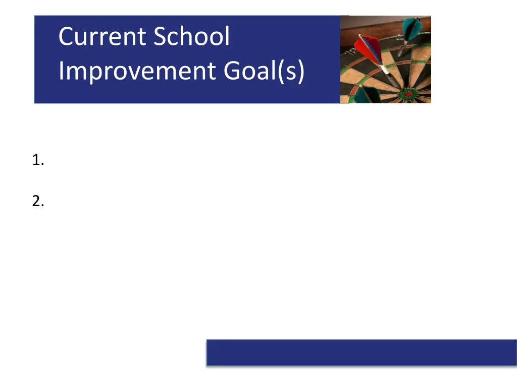 current school improvement goal s