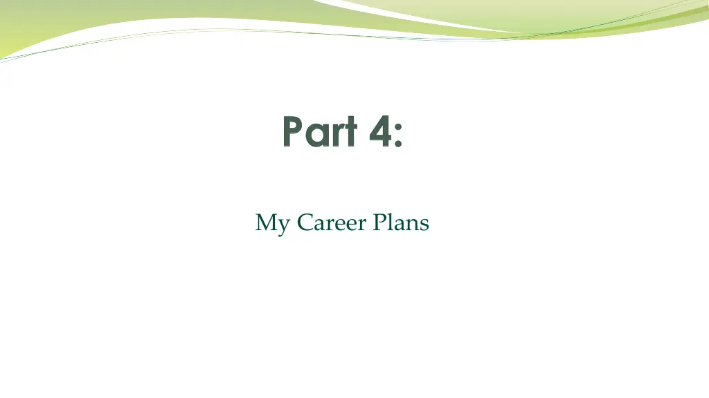 my career plans