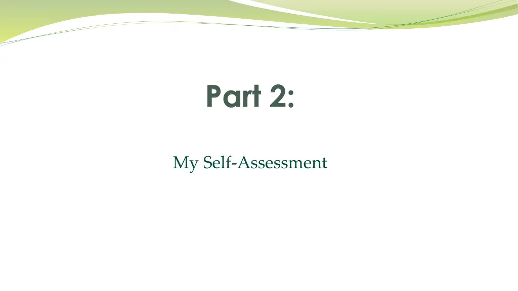 my self assessment