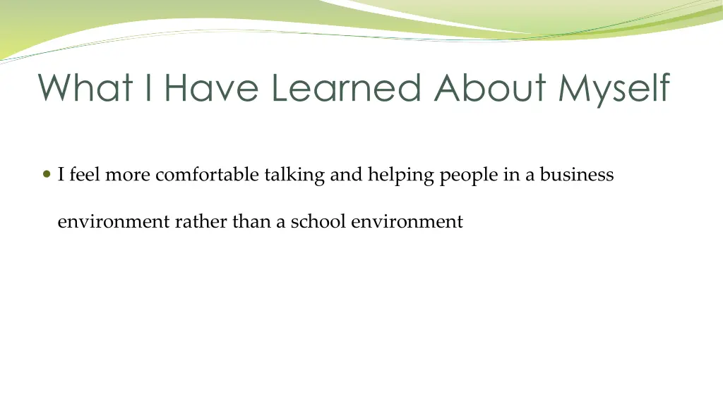 what i have learned about myself