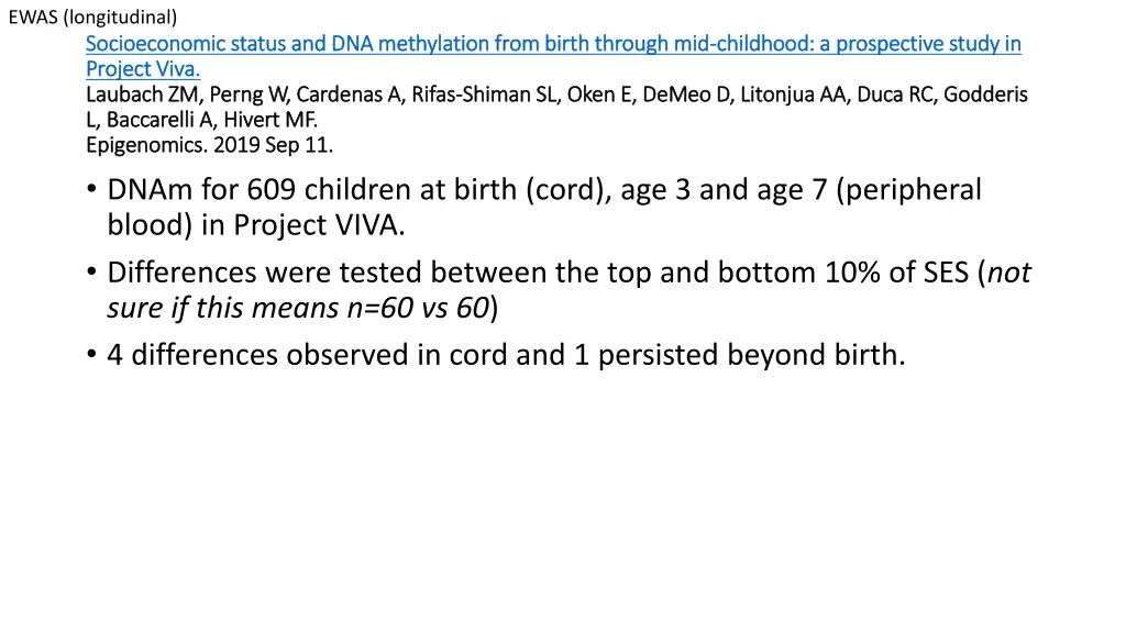 ewas longitudinal 1