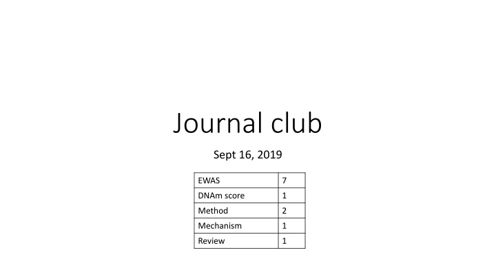journal club