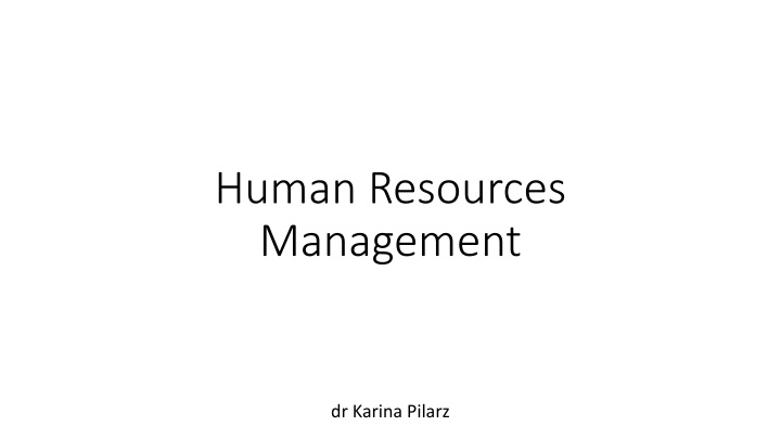 human resources management