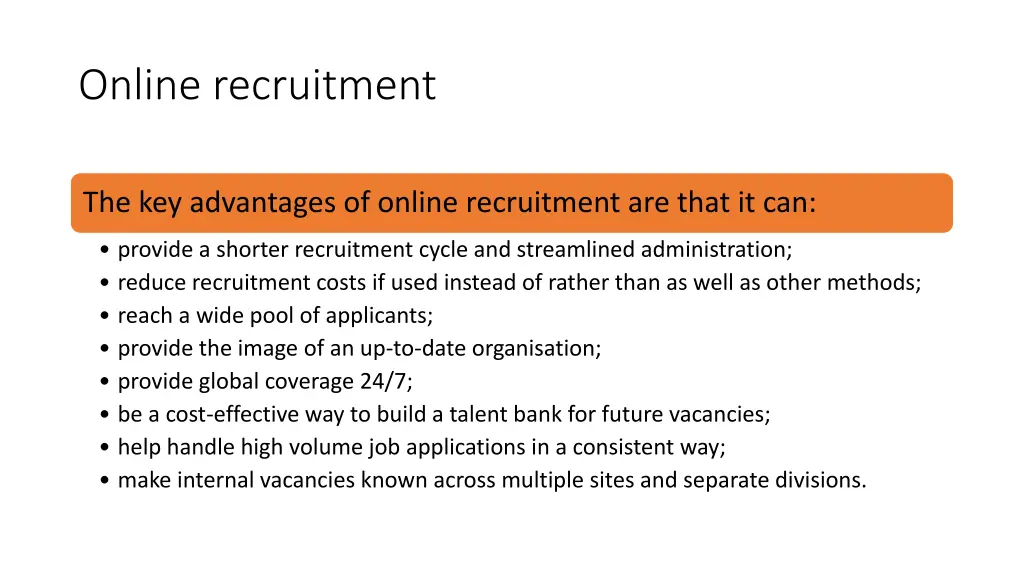 online recruitment