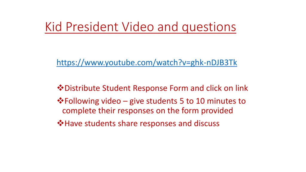 kid president video and questions