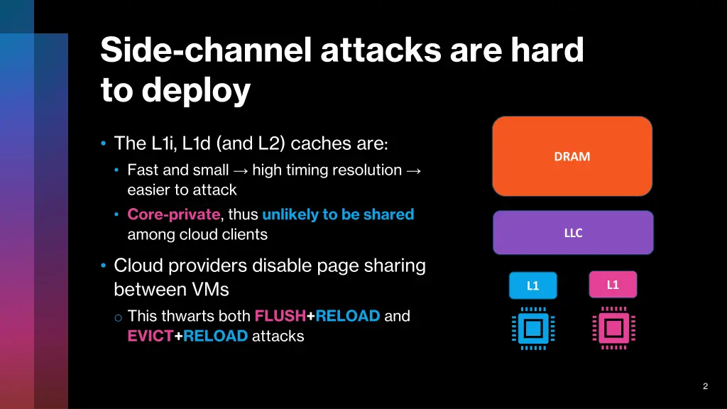 side channel attacks are hard to deploy