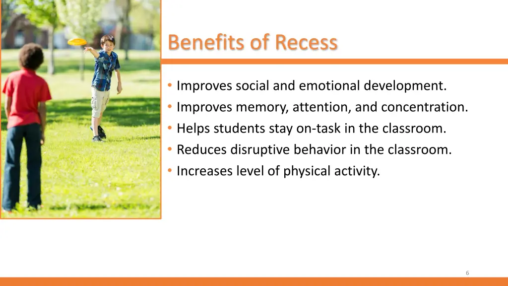 benefits of recess