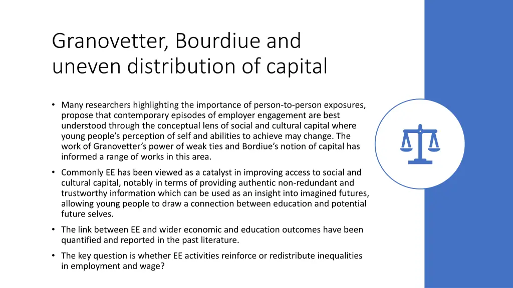 granovetter bourdiue and uneven distribution