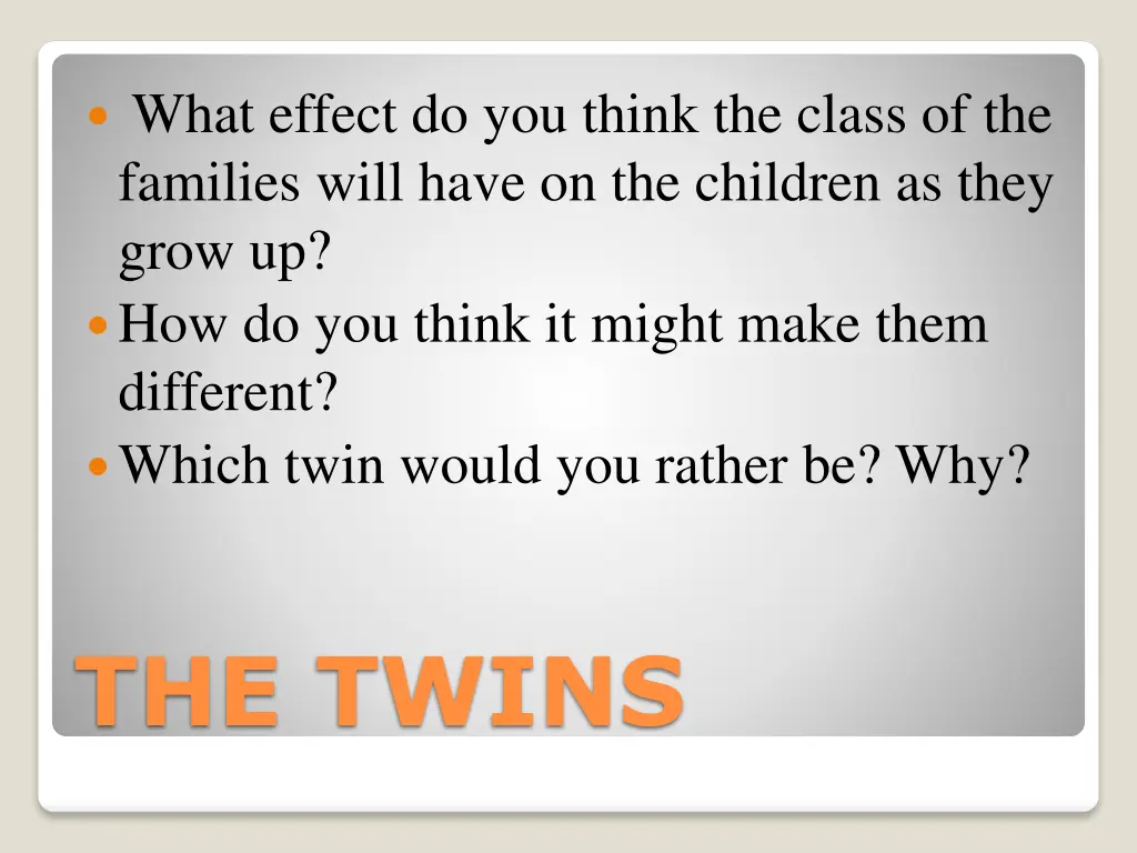 what effect do you think the class